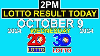 2pm Lotto Result Today October 9 2024 Wednesday PCSO [upl. by Delilah]