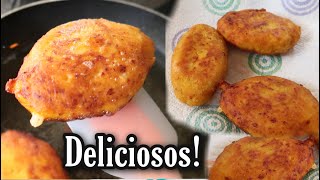 PLÁTANOS RELLENOS DE QUESO plátanos fritos receta con 3 ingredientes [upl. by Abla908]