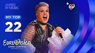 Eurovision 2024 MY TOP 22 so far NEW🇭🇷 [upl. by Alis]