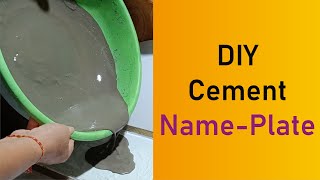 DIY Cement name plate  Easy to make name plate for your home [upl. by Annadroj684]