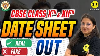 Date Sheet Out Real or Fake Class 10th amp Class 12th CBSE Board Exams 202324 [upl. by Anilegnave]