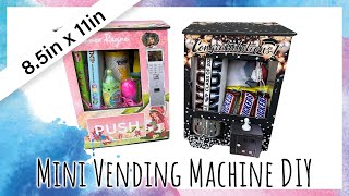 How to Make a Mini Vending Machine Using Standard Printer 85 x11 Canva and Photoshop Instructions [upl. by Matheson]