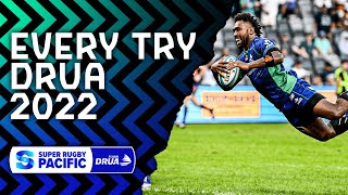 EVERY TRY  Fijian Drua  Super Rugby Pacific 2022 [upl. by Ayra570]