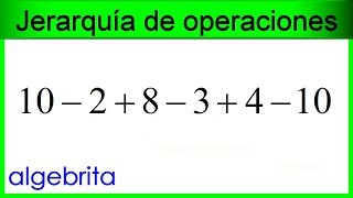 Jerarquía de operaciones con sumas y restas 449 [upl. by Lena]