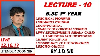 B SC 1ST YEAR COMPLETE STABILITY OF COLLOIDAL SOLUTION STREAMING DORN POTENTIAL HARDY SCHULZE LAW JD [upl. by Zelazny]