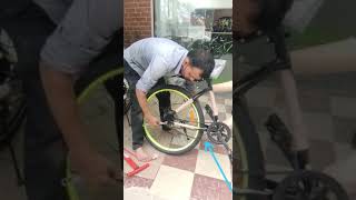 shorrts how to cycle chain Kaise tight karna hai cycle chain fittings [upl. by Huntlee961]