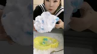 POWDERY ICE💠powderyasmr powderycrunches asmr freezerfrost mukbang shavedice iceeating [upl. by Salene]