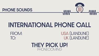 International phone call 03 From USA to UK Callprogress tones DTMF signals Sound effects SFX [upl. by Prem127]