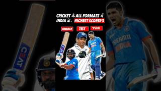 Cricket के All Formats में India के Highest Scorers 🔥 [upl. by Hanshaw]