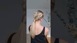 Halb geflochtener Zopf ✨️ Uljanas Blog hairstyle frisuren hair flechten tutorial [upl. by Wing464]