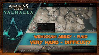 Wenlocan Abbey  Raid  AC Valhalla  Very Hard  Difficulty  RTX 2070 [upl. by Pavlov843]