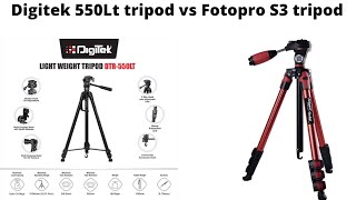 Digitek 550LT vs Fotopro S3 budget tripods comparison for Camera amp phones vlog travel photo video [upl. by Mahau263]