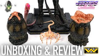 Alien Xenomorph Eggs Facehugger amp Chestburster 16 Scale Unboxing amp Review [upl. by Wyler]