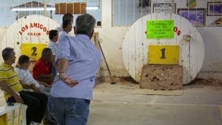 Colombia Anthony Bourdain tries a bar game that involves explosives Parts Unknown [upl. by Eittap853]