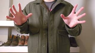 Warmest 24oz Wool jacket Filson Mackinaw Wool Work Jacket Unboxing [upl. by Bryanty]