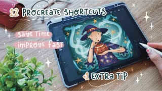 12 Procreate Shortcuts amp Gestures to Speed Up Your Illustrations  1 Extra Tip [upl. by Roath503]