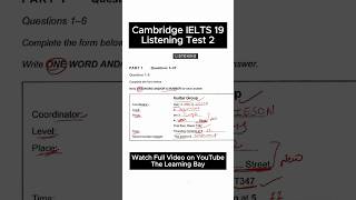 Boost Your IELTS Listening Score  Cambridge 19 Test Tips in 1 Minute [upl. by Greenfield426]