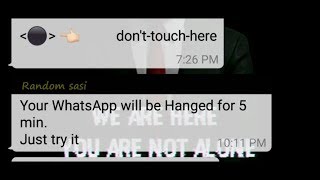 ⚫ Black Dot Whatsapp Hang  How Does it Work explained [upl. by Ahtikal]