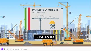 La patente a crediti nei cantieri temporanei o mobili [upl. by Euqinobe996]