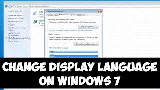 Change display language on Windows 7 [upl. by Rori]