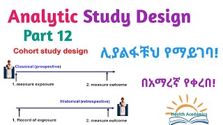 Epidemiology Analytic Study Design Retrospective CohortHelpful Amharic Speech Video Part12 [upl. by Spiegleman]