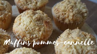 Muffins pommescannelle amp crumble  Moelleux et croustillants [upl. by Ittam]