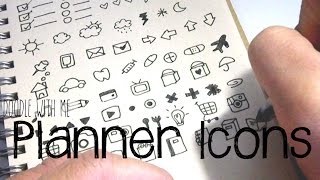 Bullet Journal  Planner Icon Doodles  Doodle with Me [upl. by Nnomae157]