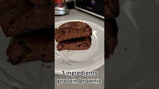 3 ingredients protein brownie recipe shorts [upl. by Otrebide]