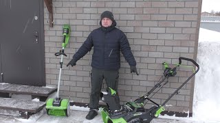 Is a batterypowered snow blower useful Greenworks 82V Cordless Snow Blower Review [upl. by Gallenz108]