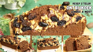 Resep kue Ontbijkoek Lembut dan Moist dengan 3 Telur saja [upl. by Ynwat16]