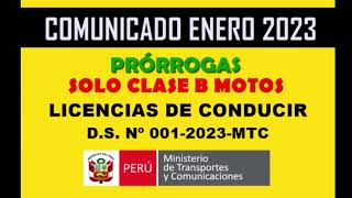 PRÓRROGA DE BREVETES 2023  VIGENCIAS 2023  Touring Perú  LICENCIAS DE CONDUCIR MTC [upl. by Ezequiel762]