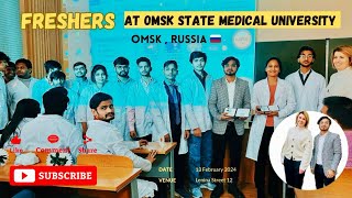 Freshers at Omsk State Medical University  Russia 🇷🇺 [upl. by Cahan575]