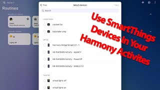 How To Control Devices Through Smartthings And Harmony [upl. by Ecadnak]