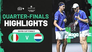 Highlights SinnerSonego ITA v KoolhofGriekspoor NED  Davis Cup Finals 2023 [upl. by Iruam]