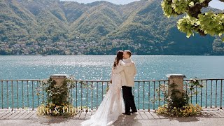 Intimate wedding at Villa DEste Wedding ceremony at Villa Carlotta overlooking Lake Como in Italy [upl. by Kenleigh]