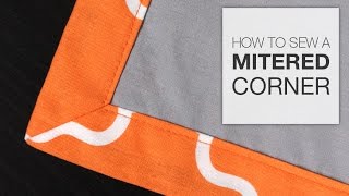 How to Sew a Mitered Corner [upl. by Itra]