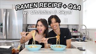 RAMEN RECIPE  QampA W CHRISTIAN amp SKYE  The Laeno Family [upl. by Novj]