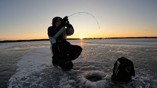 AIRBOAT ICE FISHING ON MILLE LACS [upl. by Laspisa]