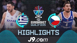 Greece 🇬🇷 vs Czechia 🇨🇿  J9 Highlights  FIBA EuroBasket 2025 Qualifiers [upl. by Iasi]