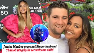 News Jessica Mauboy is pregnant Singer and her husband Themeli Magripilis set to welcome [upl. by Raynah]