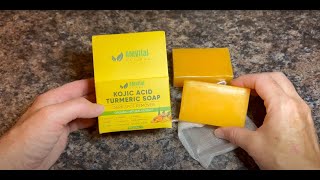 AMVital Natural Turmeric Kojic Acid Soap Bars Review productreviews ad beautyproductreview [upl. by Peterec]