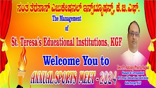 St Teresa’s Educational Institutions  Annual Sports Meet 2024 [upl. by Knox]