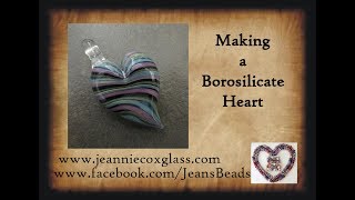 Making a Boro Glass Heart Pendant by Jeannie Cox [upl. by Nylanaj]