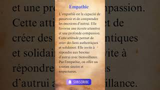 définition de lEmpathie speakfrenchfluently definitions boostyourfrench french [upl. by Yema]