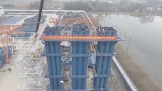 The Construction of Interlocking Steel Tube Pile Cofferdam [upl. by Nidorf74]