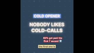 One of the EASIEST cold call opener to get past the first 7 seconds coldcalls coldcalling [upl. by Yesnnyl600]