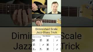 Diminished Scale Guitar Trick Over Basic JazzBlues Progression APPLYING the Diminished Scale 🎸 [upl. by Ahsieym]