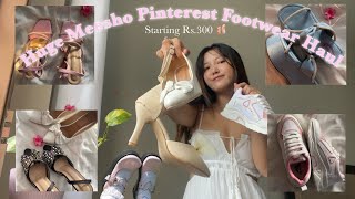 HUGE 🩰 Meesho Pinterest footwear Haul  Affordable  Part 2 🎀 [upl. by Nylasor453]