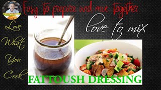 HOW TO MAKE FATTOUSH DRESSING FOR ARABIC SALAD [upl. by Anaj]