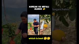 Korean vs nepali mango 🥭 which is best comment please ☺️🙂koreanepaldreamkorea [upl. by Airemahs]